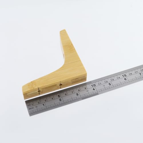 Antrader 4PCS L Shape Wooden Shelf Brackets,3.74"×3.74"×0.79",Light Brown - color: Light Brown, size: 3.74"×3.74"×0.79",4pcs