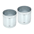 PATIKIL 7 Inch Duct Connector Coupling, 2 Pcs Galvanized Steel Straight Dryer Vent Coupler Flexible Ducting Collar Connector Round Crimped Ventilation Duct Extension for HVAC System Pipe - size: 7 Inch