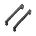 Ravinte Matte Black Cabinet Handles Solid Cabinet Pulls 3-3/4 Inch 5 Pack | Zinc Alloy, Slim Square Bar Grip, Smooth Drawer Pull Feel, Kitchen Cabinet Update, For Cupboards, Dressers, Drawers, Hardware - color: Black, size: Flat Black 3-3/4'' Hole Center