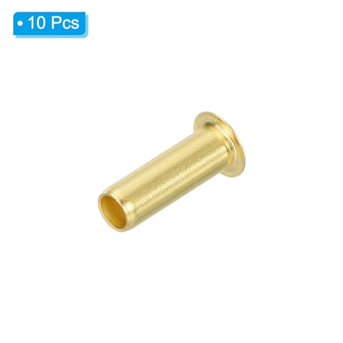 PATIKIL Brass Compression Insert for 1/4" Tube OD, 10 Pack Insert Tube Support Compression Fitting Assortment Kit for Water Oil Air Pipe - size: 0.25 Inch