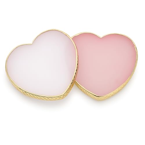 SUMAJU 2 Pack Heart Resin Nail Art Palette, Nail Art Painting - color: Pink, White