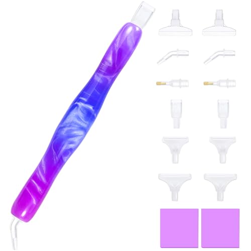 Praise V Do Diamond Painting Art Pick Dot Drill Pen Kit Tool Accessories StylusPurpleBlue - color: Purple Blue