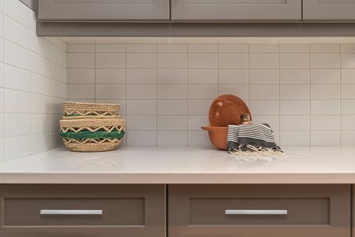 Ravinte Square Cabinet Handles, 15 Pack, 5" Hole Centers, Brushed Nickel - color: Brushed Nickel, size: 5 inch hole center
