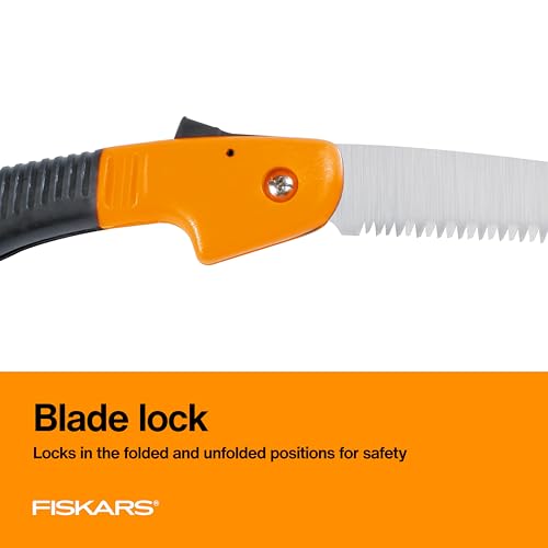 Fiskars Folding Hand Saw, 7" Pruning Saw with Power Tooth Blade with Triple Ground Teeth that Powers Through Wood Faster, Soft Grip Handle - style: 7" Folding Saw