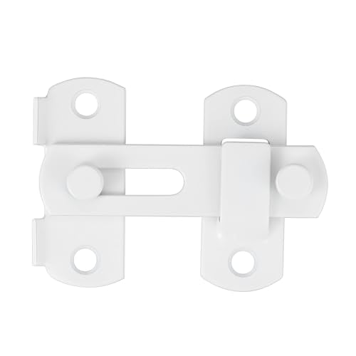 2 Packs White Stainless Steel Barn Door Latch Bi-fold Door Lock_S - color: Small White