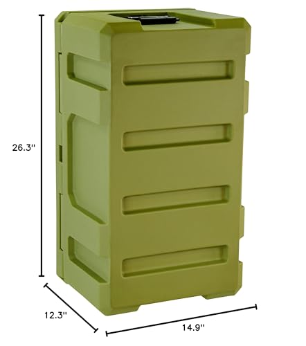 Eylar SRC-50 Crossover 26 Inch Cargo Case, Equipment Hard Case, Roto Molded, Stackable with Pad-Lock Hasp, TSA Standard, IPX4 Rated, Waterproof Crushproof, Truck & Roof Rack Storage (Green) - style: Green