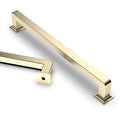 Asidrama 10 Pack 7.5 inch Brushed Brass Kitchen Cabinet Handles | Heavy-Duty Solid Zinc, 2 Screw Sizes, 7.5" Hole Center(192mm), Cupboards, Drawers, Dressers, Furniture, Hardware - color: Brushed Brass, size: 7.5" Hole Center(192mm)