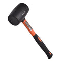 HARDEN Tools 225g (8oz) Rubber Mallet with Fiberglass Handle – Black Rubber Head, Ergonomic Cushion Grip, 0.5 lbs, Ideal for Paving and Professional Applications - size: 8 oz