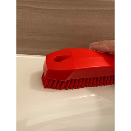 Vikan 35874 Brush,Scrub,Medium,7",PP/PBT,Red - color: Red