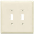 ENERLITES Oversized Double Toggle Light Switch Cover Plate, Light Almond - color: Light Almond, size: Over-Size