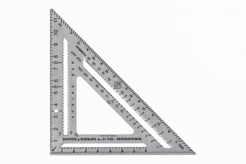 Swanson Tool Co S0107 "Big 12" 12-Inch Speed Square Layout Tool with Blue Book - size: 12 inch, style: 12" Speed Square