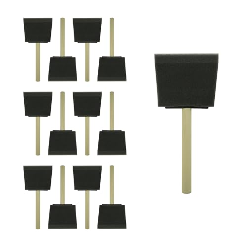 Poly Foam Brushes 3inch 12pcs, High Density Foam Paint Brush for Painting, Staining, Paint Sponges - size: 3inch 12pcs