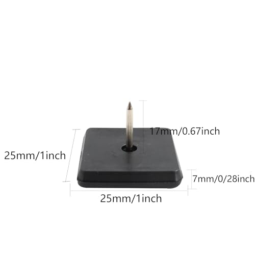 24pcs 1" Nail on Furniture Glides Sliders for Wooden Furniture, Furniture Sliders Pads Square Teflon Furniture Glides Floor Protectors PTFE Moving Furniture Glides - size: 1x1"-24pcs
