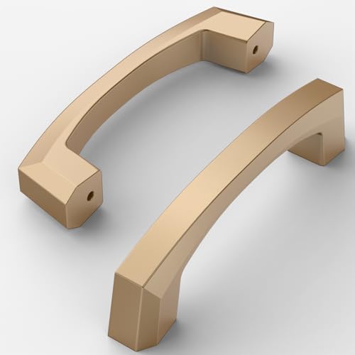 Amerdeco 10 Pack Champagne Bronze Cabinet Pulls 3 Inch(76MM) Hole Centers Kitchen Cabinet Handles Hardware Kitchen Handles for Cabinets Cupboard Handles Drawer Pulls ZH0032… - color: Champagne Bronze, size: 3"/76MM Hole Center
