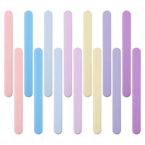 14 Pcs 7 Colors Silicones Stirrings Sticks Reusable Silicone Mixing Stick Stirrings Tools for Mixing Resin Paint Liquid
