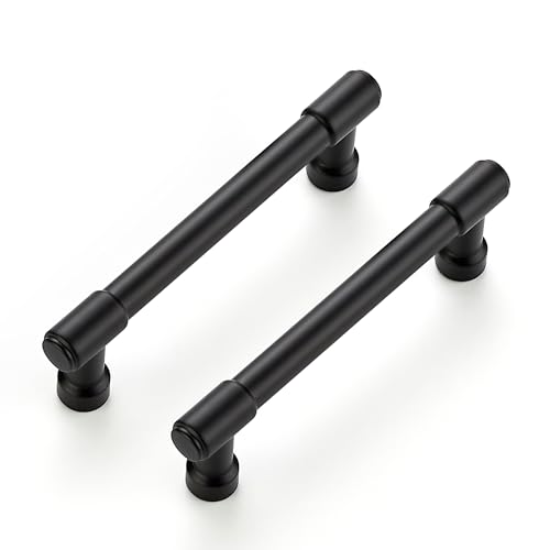 Ravinte Matte Black Kitchen Pulls Cabinet Handles 3-3/4 Inch 10 Pack - color: Matte Black, size: 3-3/4 Inches Hole Center