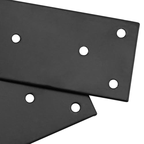 30 Pack 4" x 2" Stainless Steel Mending Plates Black, 2mm Thick Heavy Duty Flat Straight Brace Brackets with 180 Screws, Bracket Repair Plates, Fixing Joining Plates for Furniture - size: 30 Pack 4x2 Inch