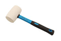 32-Ounces White Solid Rubber Mallet, Fiberglass Handle with Soft Rubber Grip, Total Weight 2.6LB, Non Marking Hammer (32oz) - size: 32oz