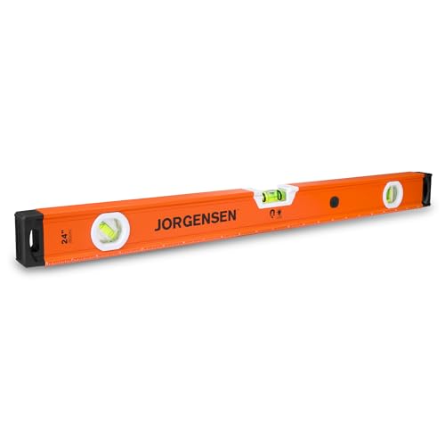 JORGENSEN 24" Magnetic LED Box Level, 45°/90°/180° Spirit 2' Leveler Tool - size: 24 inch