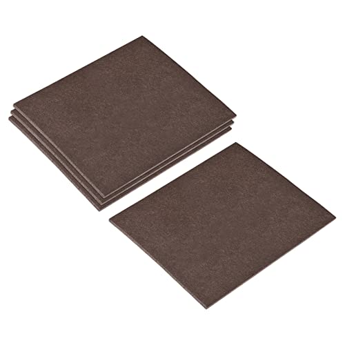 uxcell Felt Furniture Pads, 8-inch x 7-inch Self Adhesive Cuttable Anti Scratch Square Floor Protectors for Furniture Legs Hardwood Floor, Brown 8Pcs - size: 8-inch x 7-inch