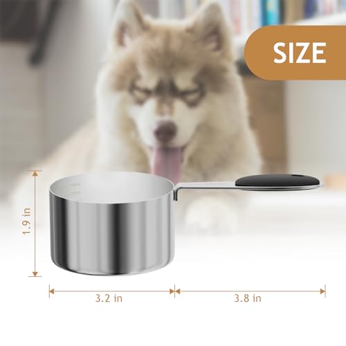 1PCS 1CUP(237ml) Dog Cat Food Scoop, Measuring Cup with Inner Scale - size: 1 cup