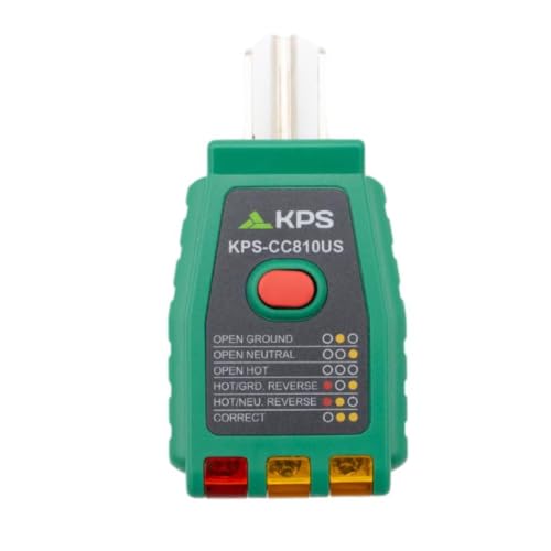 KPS CC810US Socket Tester. GFCI Receptacle & Wiring Diagnostic Tool