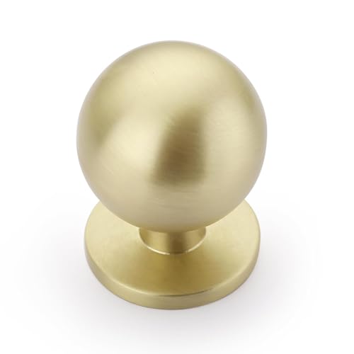 Asidrama 2 Pack Brushed Brass Kitchen Cabinet Knobs, Cabinet Knobs Kitchen Cabinet Hardware for Cupboard Drawer Knobs Dresser Knobs - color: Brushed Brass, style: 2 Pack