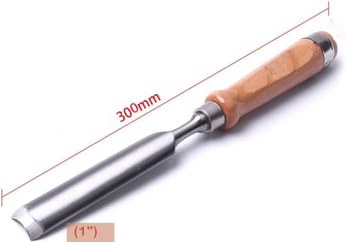 Atoplee Wood Carving Gouge Chrome Vanadium Steel Semi-Circular Carpenter Woodworking Chisel (25mm(1")) - size: Semi-Circular-25mm(1")
