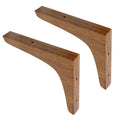 Antrader 2PCS Wooden Shelf Brackets with Screw,5.7"x4.8" L Shape,Dark Brown - color: Dark Brown, size: 5.71"×4.84"×0.79",2pcs