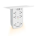 TESSAN Wall Outlet Extender with Shelf and Dimmable Night Light,