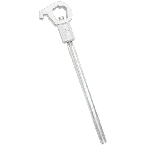 Hedume Heavy Duty Adjustable Hydrant Wrench, Fits 1-1/2" to 6" Bolt Head Sizes, Fire Equipment Hydrant Wrench for Loosening Caps and Opening Valves, Tightening Nuts, Pipes
