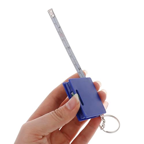 Upgraded Mini Keychain Tape Measure with Square & Bubble Level Steel Ruler 1meter Measuring Tape for Household Small Steel Tape Measure Keychain Ruler Lightweight Measuring Instrument Measurement
