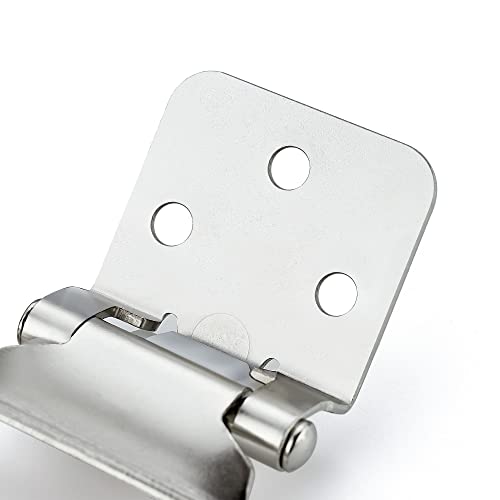 Ravinte Polished Chrome Cabinet Hinges 1/2 Inch Overlay, 60 Pack (30 Pairs) - color: Polished Chrome