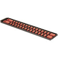 Heavy Duty Socket Organizer with Tray - Ernst Manufacturing 19-Inch Socket Boss 2-Row, 1/4-Inch-Drive Twist Lock Socket Holder, SAE, METRIC, Red (8452) - Automotive Industry - Made in USA, Patented - color: Red, size: 1/4", style: 19-INCH