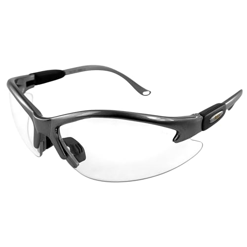 Global Vision Safety Shop Glasses - color: Grey Frame/Clear Lens