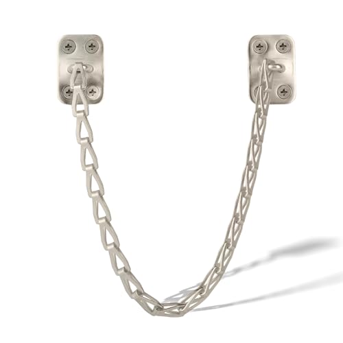 Transom Door Chain 12-Inch Solid Zinc, Satin Nickel - MEGA HANDLES - color: Satin Nickel, size: 1 Pack