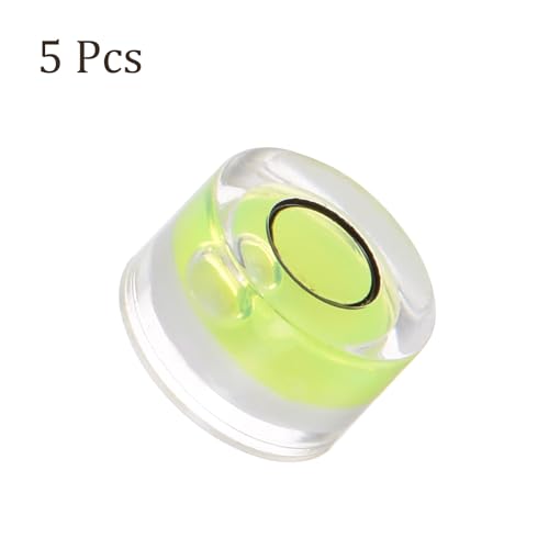 5pcs Small Circular Bubble Spirit Levels - [10mm Diameter 6mm Thickness] Mini Round RV Level Leveling Tools for Travel Trailer Turntable Camera, Lime - color: Lime, size: 10mm x 6mm