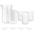 Gartful 9PCS Silicone Mixing Cups Set, Resin Casting Tool Kit, DIY Craft Set for Epoxy, 1pcs 700ml Oversize Measuring Cup, 1pcs 250ml Large and 3pcs 100ml Reusable Measurements Cups, 4pcs Mixing Cups - size: Large-700ml*1+250ml*1+100ml*3+mini size*4