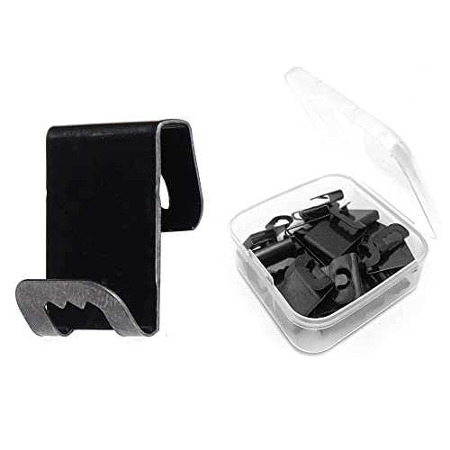 20 Pcs Photo Frames Hanger Hooks, S-Shaped Picture Hanging Clips, Black
