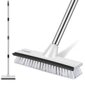 SetSail Floor Scrub Brush, 51-Inch Adjustable Long Handle Brush,Black White - color: Black White, size: 10in