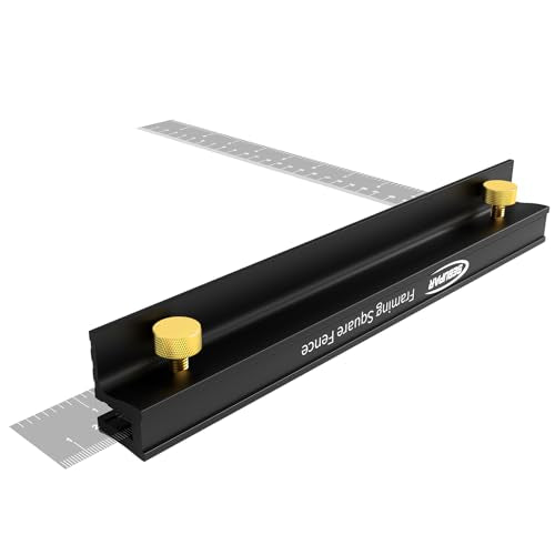 Removable Carpenter Framing Square Fence, 7-7/8 Inch Heavy Duty Aluminum Framing Square Fence for Woodworking, Precision Marking Square for Wood Framing, Lightweight & Easy to Use
