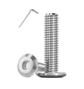 Metuja 5/16-18x1-1/2 Flat Head Hex Socket Cap Screws Bolts,304 Stainless Steel Fully Threaded Machine Screws with Hex Key (50PCS) Corrosion-Resistant for Furniture/Machinery - size: 5/16-18 x 1-1/2"