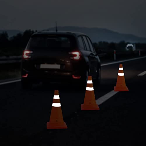RoadHero 18 Inch 4 Pack Collapsible Traffic Safety Cones with Bag, Orange - size: 18 Inch