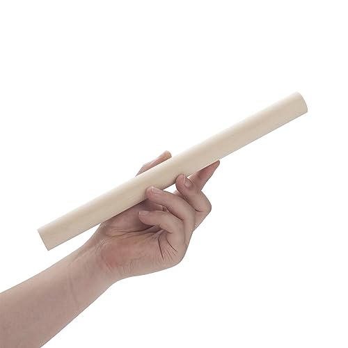 Wooden Dowel Rods Wood Dowels for Crafts, 6 PCS 1 x 12 Round Wooden Sticks for Crafts, Thick Macrame Dowels, Unfinished Hard Wood Sticks for Crafting, Arts and DIYers, Closets and Wedding - size: 1"×12"-6PCS