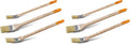 ROLLINGDOG 25mm, 38mm, 50mm Radiator Paint Brush Set -3PC Long Handle Paint Brushes, Bent Ferrule Brushes for Radiator, Piep, Ceiling and High Walls (Pack of 2) - size: 25mm, 38mm, 50mm (Pack of 2)