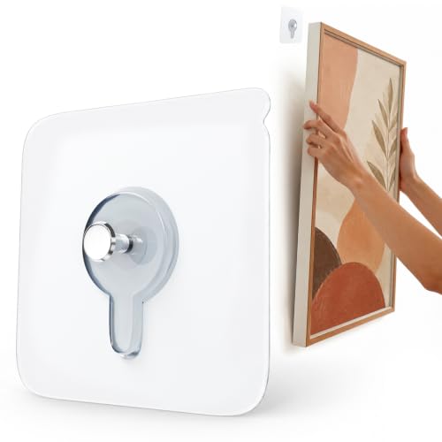 24 PCS Picture Hanging Hooks, Wall Hangers Without Nails, Adhesive Wall Hooks for Kitchen, Bathroom, Home and Office (8mm) - size: 24PCS（8mm）