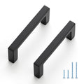 JOY DECOR Matte Black Cabinet Pulls Slim Square Handles 2-1/2 Inch, 10 Pack - size: 2-1/2 Inch Hole Center
