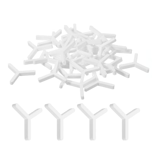 uxcell 100Pcs Wall Floor Tile Plastic Y Type Spacers Tiling Tools 2mm 1/12 Inch Hexagon Tile Spacers for Ceramic Tiles Installation, White - size: 2mm 1/12 Inch
