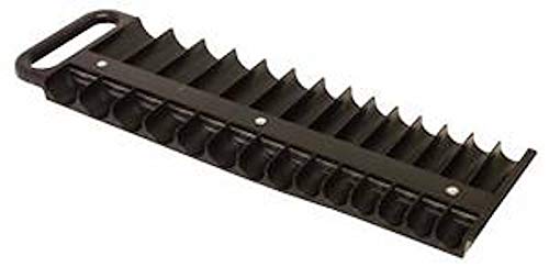 Lisle 40210 Large Magnetic 3/8” Socket Tray Black - size: 42437, style: Black 3/8" Magnetic Socket Holder