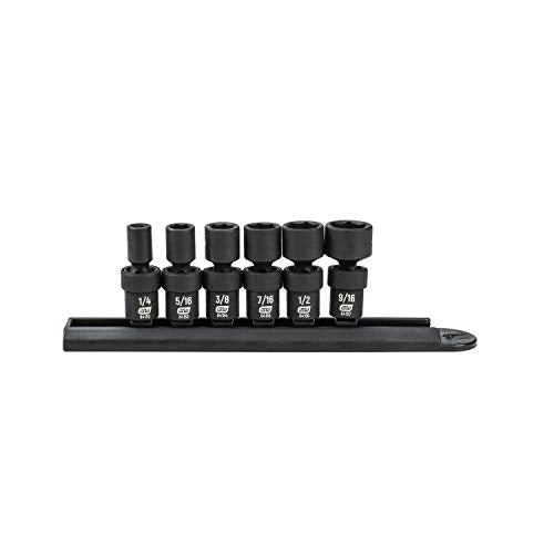 GEARWRENCH 6 Piece 1/4" Drive 6 Pt Universal Impact SAE Socket Set | 84904 - style: 6-piece kit